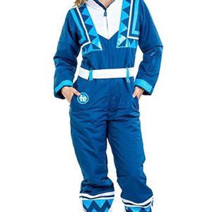 Tipsy Elves Blue Bomber Ski Suit Women's XL (Unisex)